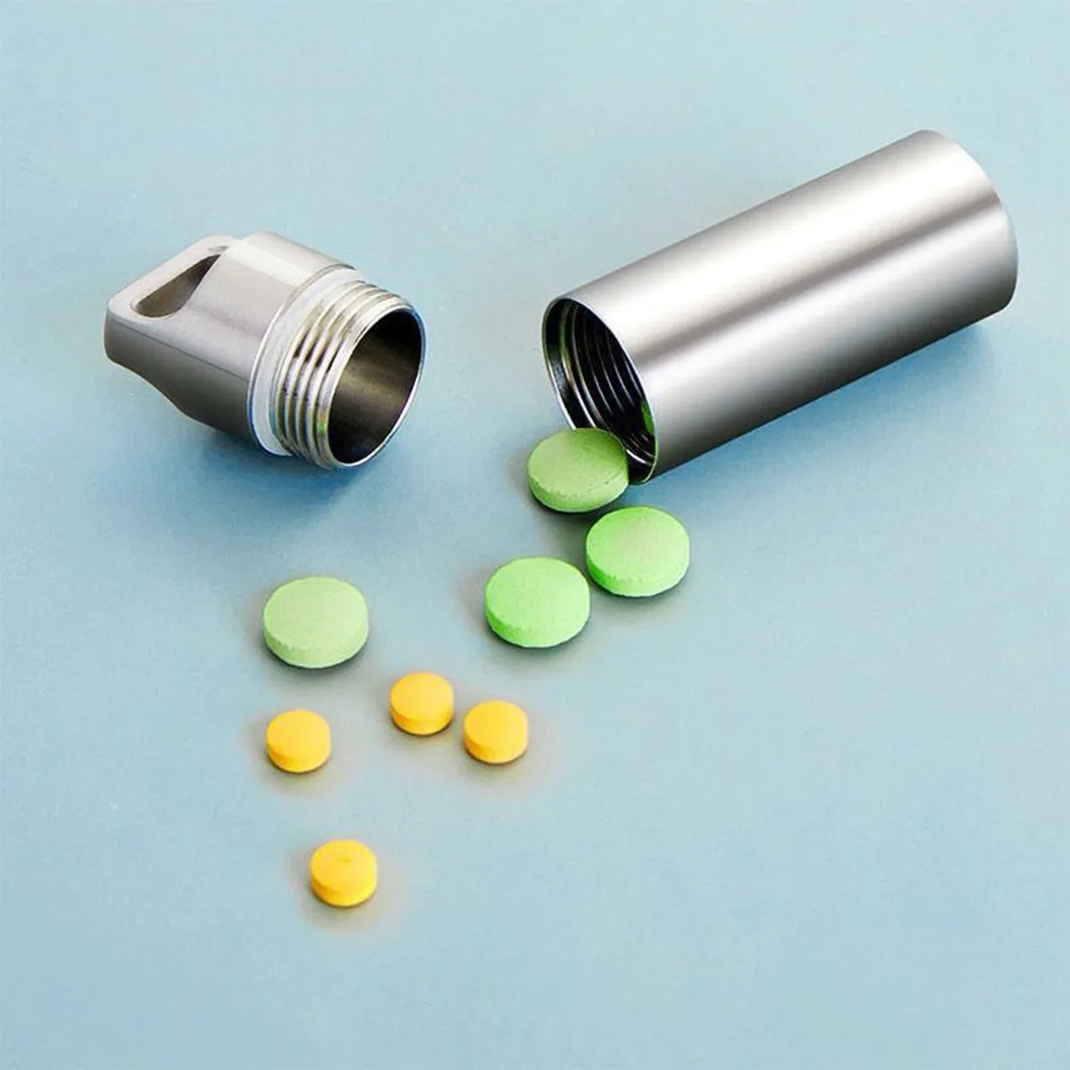 Mini Travel Keychain Emergency Capsule Pill Box 2