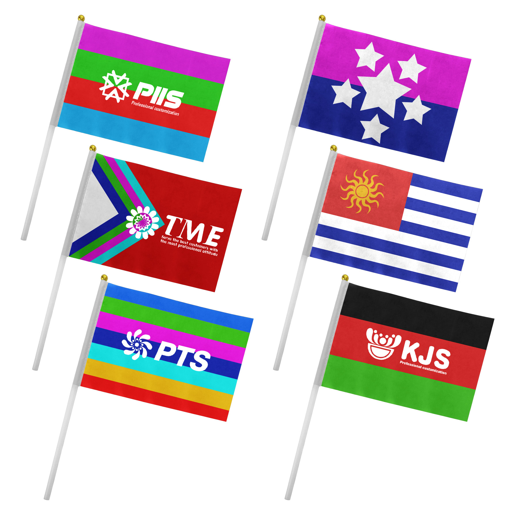 Hand Waving Flags 2