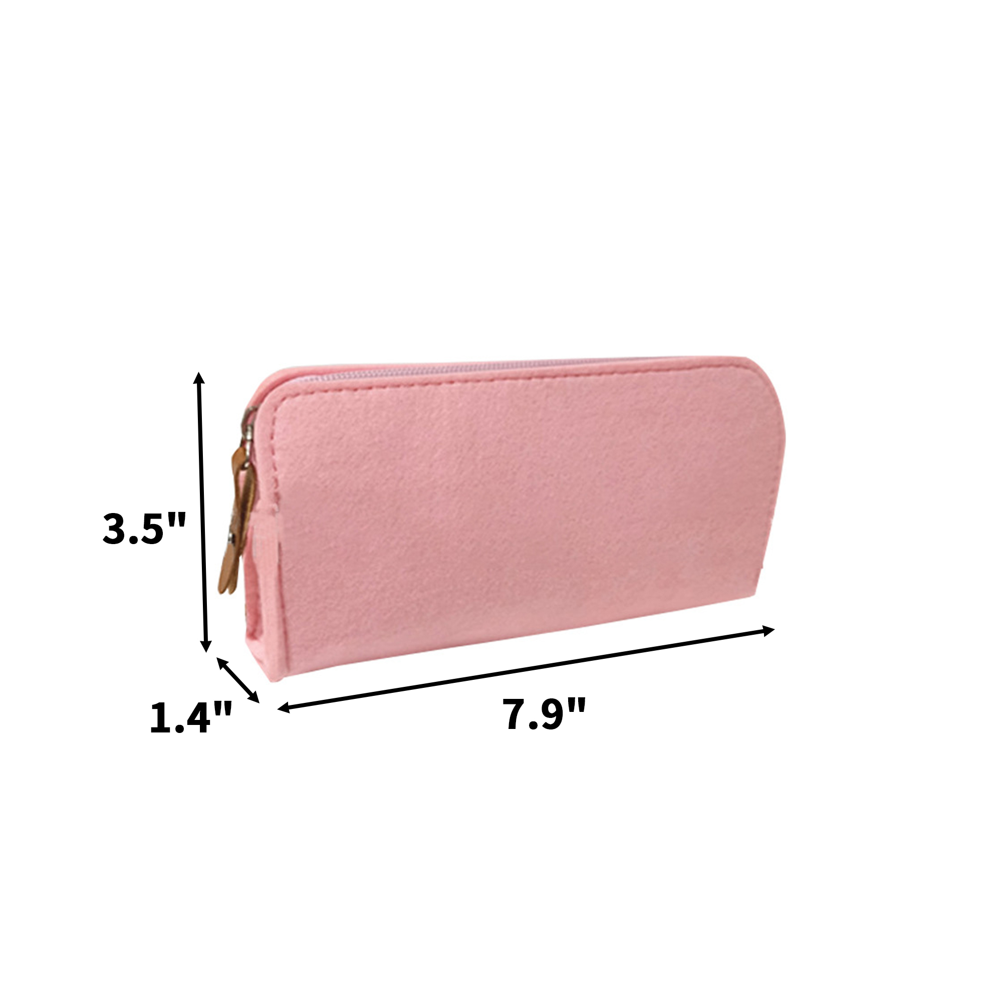 Felt Pencil Case 7.9" x 3.5" x 1.4" 12