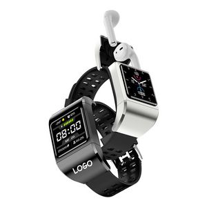 Smart Watch Bracelet With Wireless Ear Buds And Fitness Tracking 22