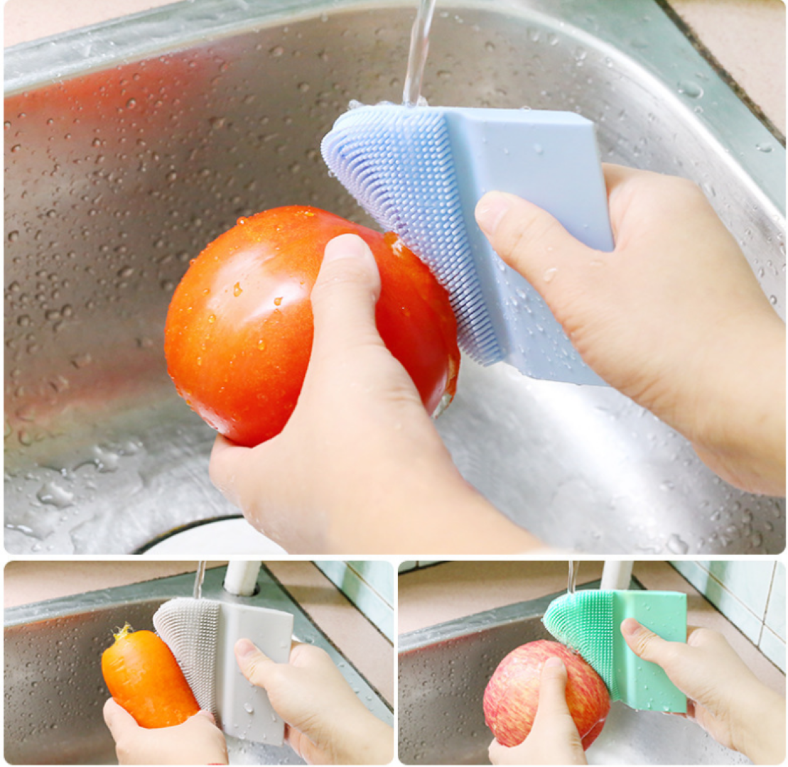 Kitchen Scraper Silicone Brush 3