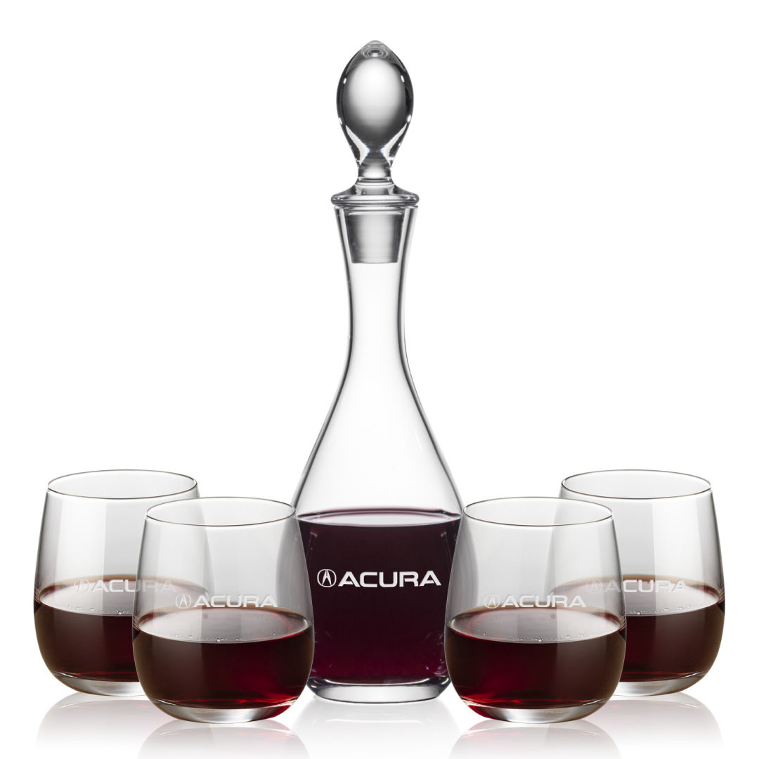 Malvern Decanter & Crestview Stemless Wine 2