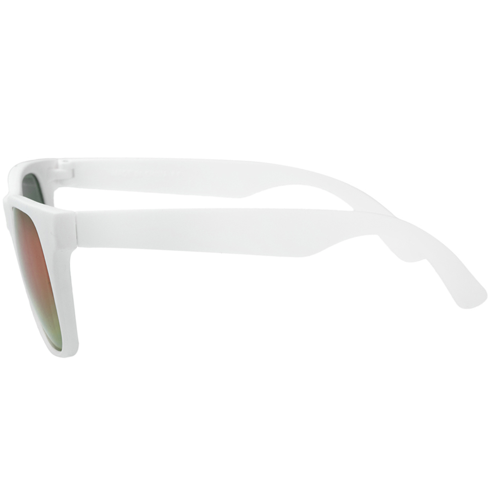 Color Lens Sunglasses with White Frame 2
