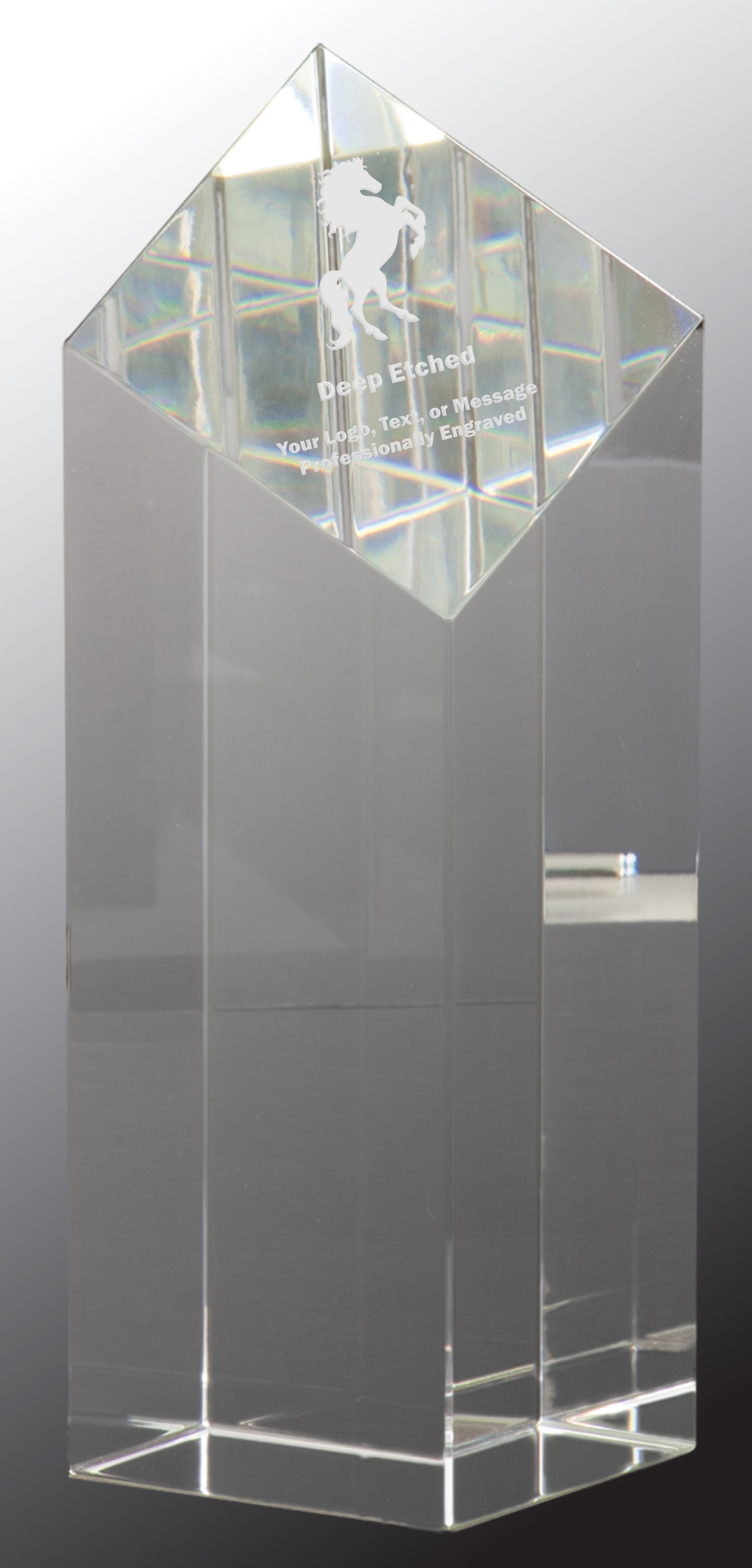 7" Crystal Diamond Top Pillar Award