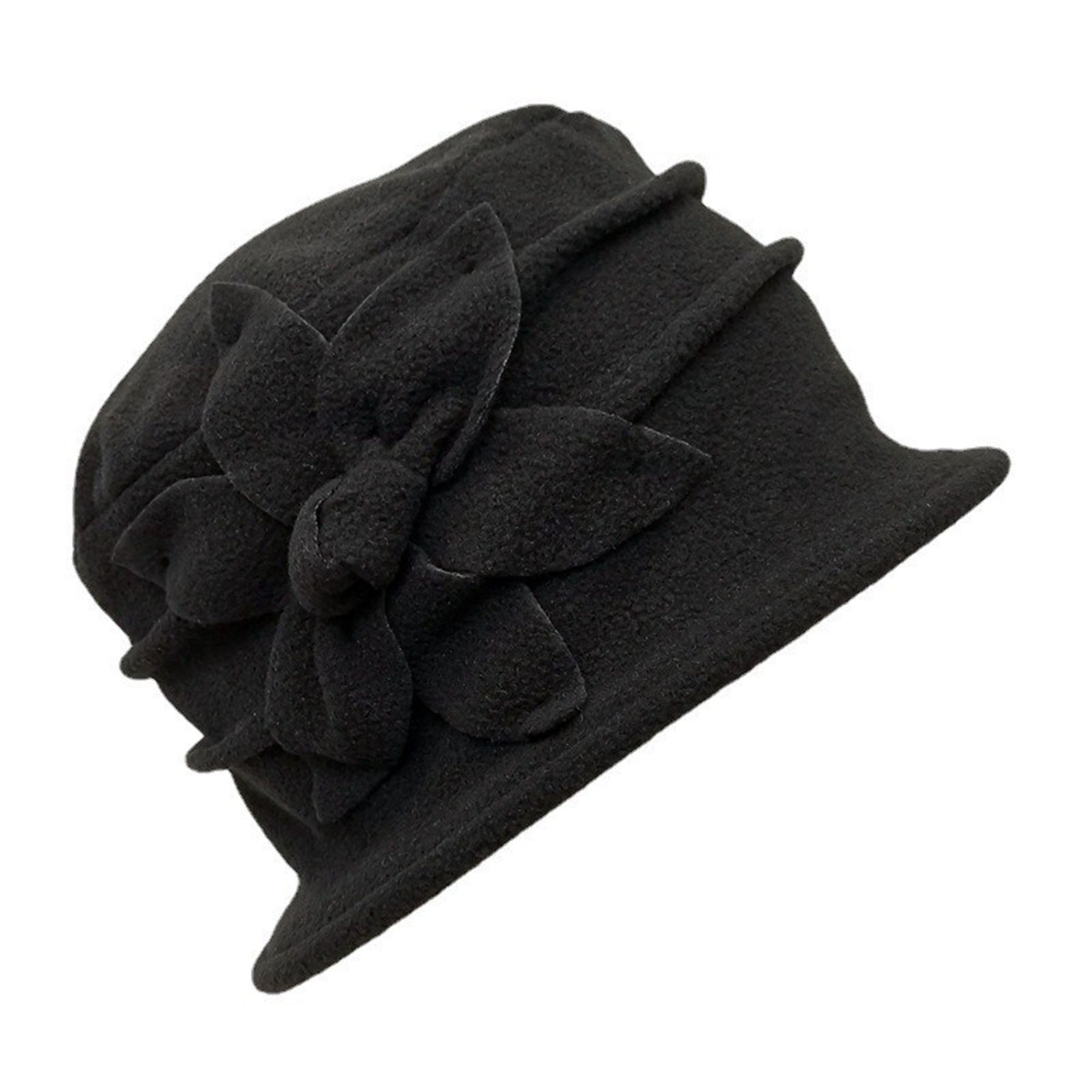 Fleece Flower Cloche Hat 4