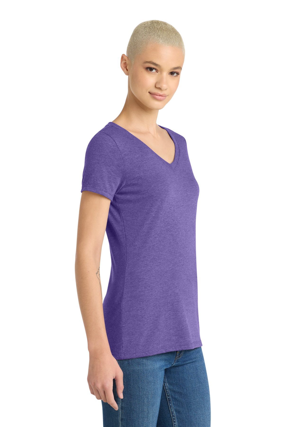 District Women's Perfect Tri V-Neck Tee. DM1350L 62