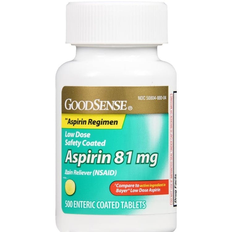 Aspirin 81 mg Tablets - Enteric Coated Tablets 500 Count 1