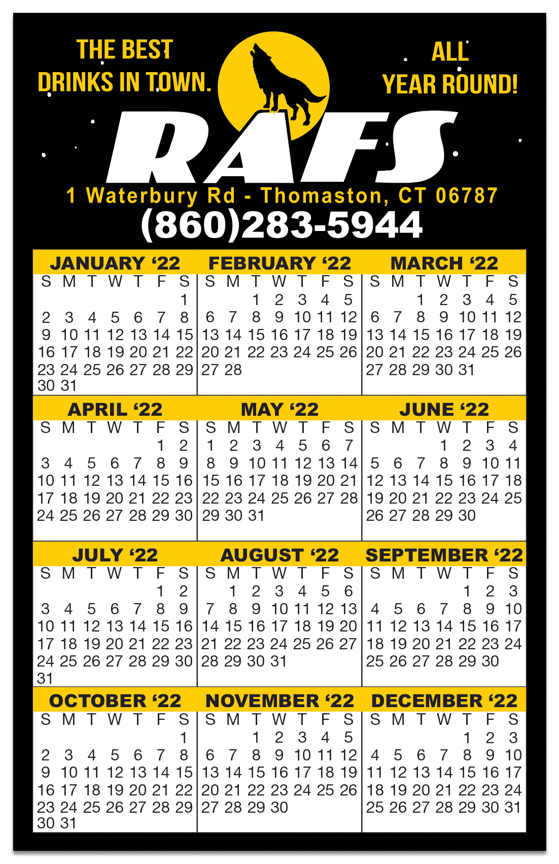 W-118R Calendar Card with Repositionable Strip 3 1/2" x 5 1/2" 2