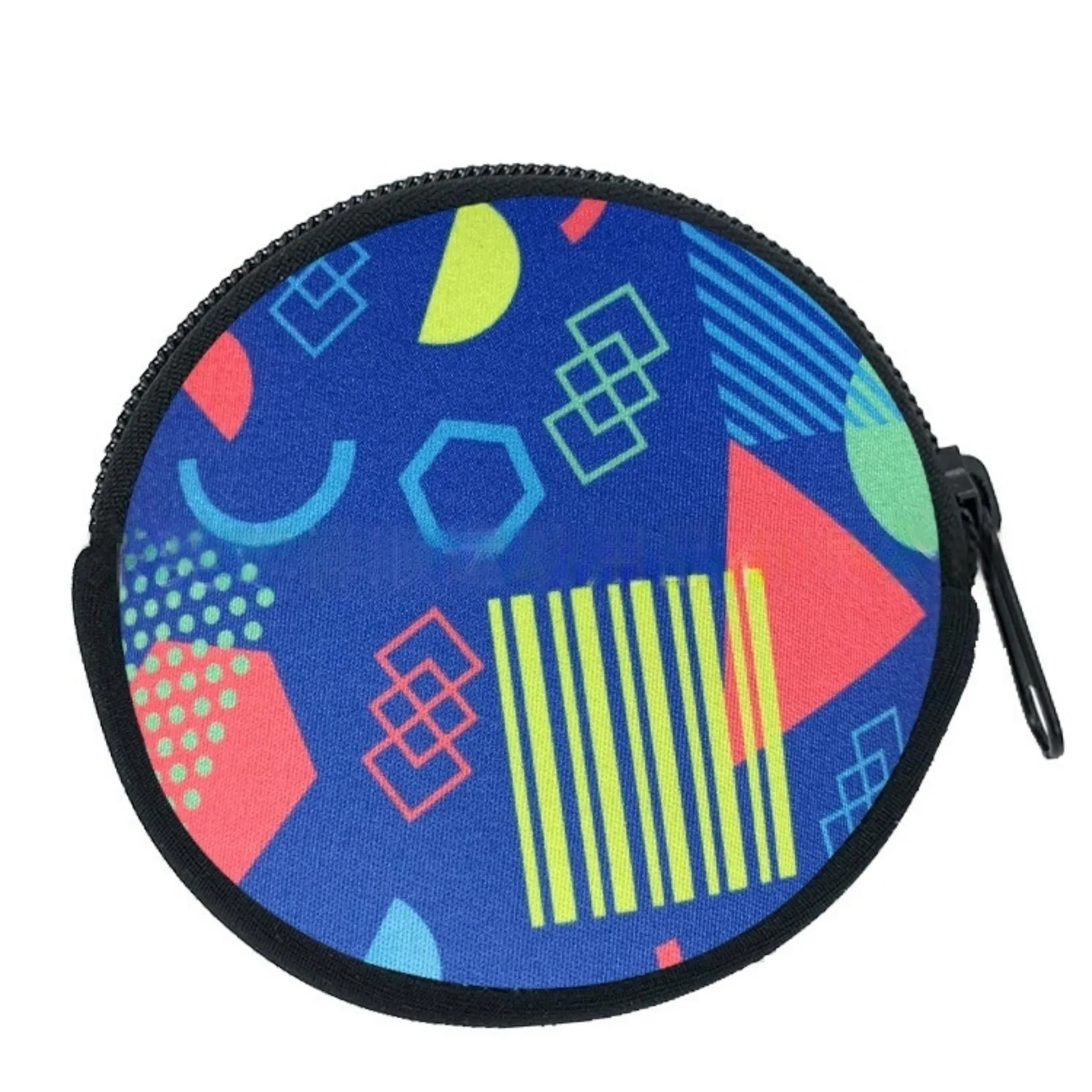 Durable Soft Neoprene Sporty Circle Coin Purse Outdoor 3