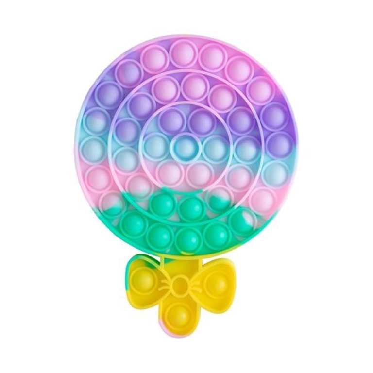 Macaron-colored lollipop Push Pop Bubble Sensory Fidget Toys 1