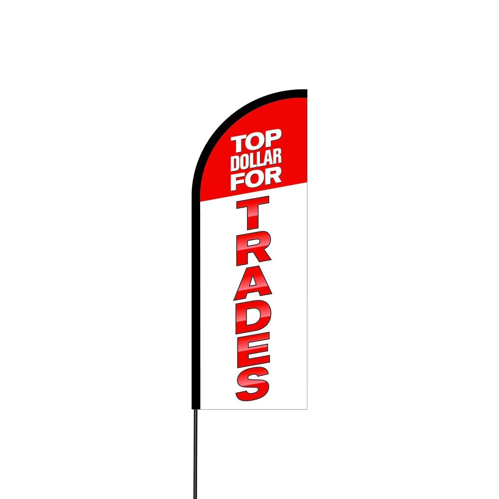 Top Dollar For Trades Flag Kit Hardware 17' Feet Feather Flag Sign Outdoor Banner 1