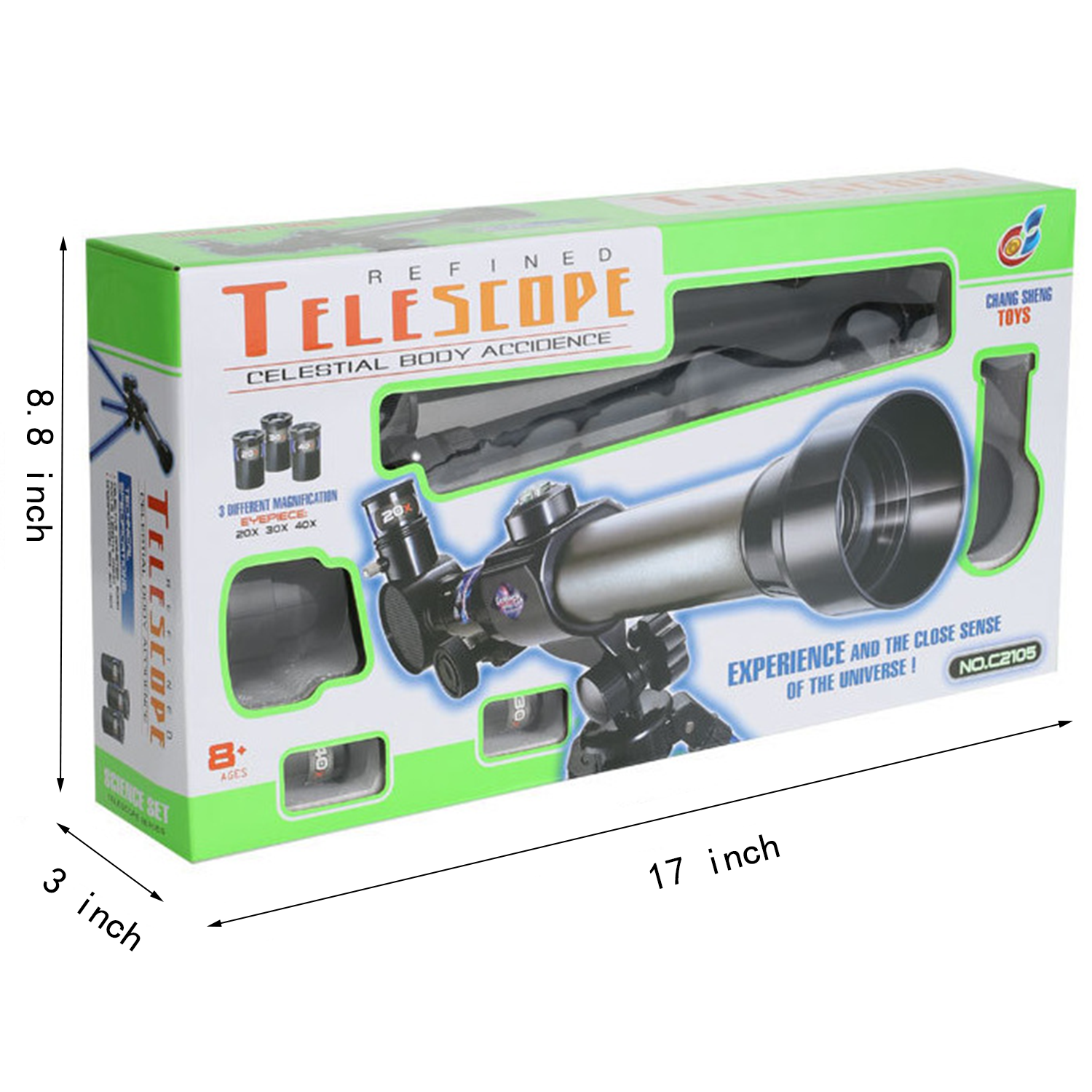 Early Educational Science Child 20X 30X 40X Telescope Toy 8