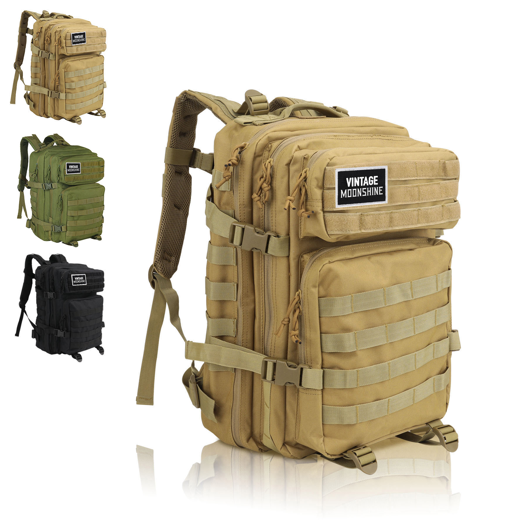Large Water-Resistant Tactical Assault Backpack 10