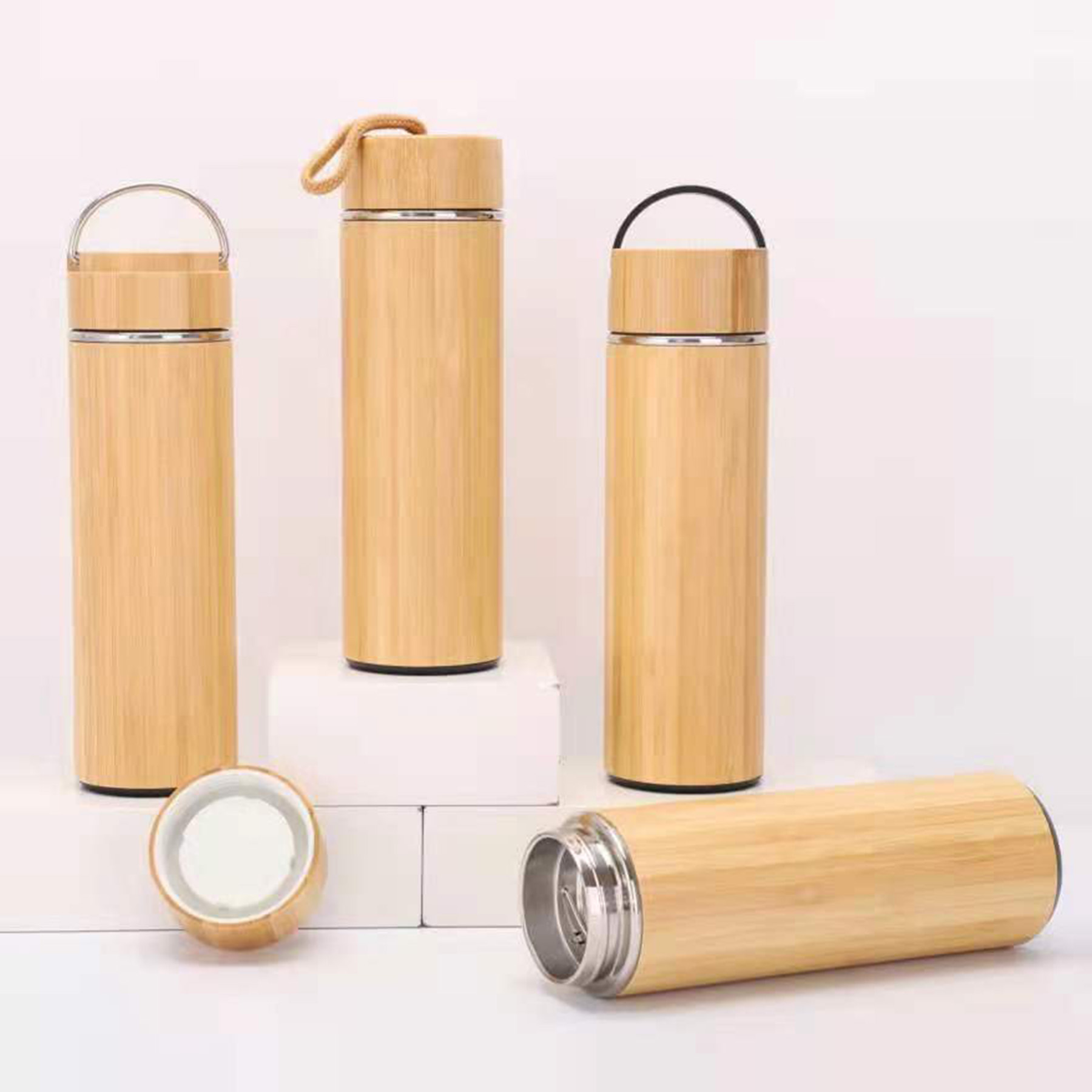 15 oz Bamboo Thermos Tea Infuser 2