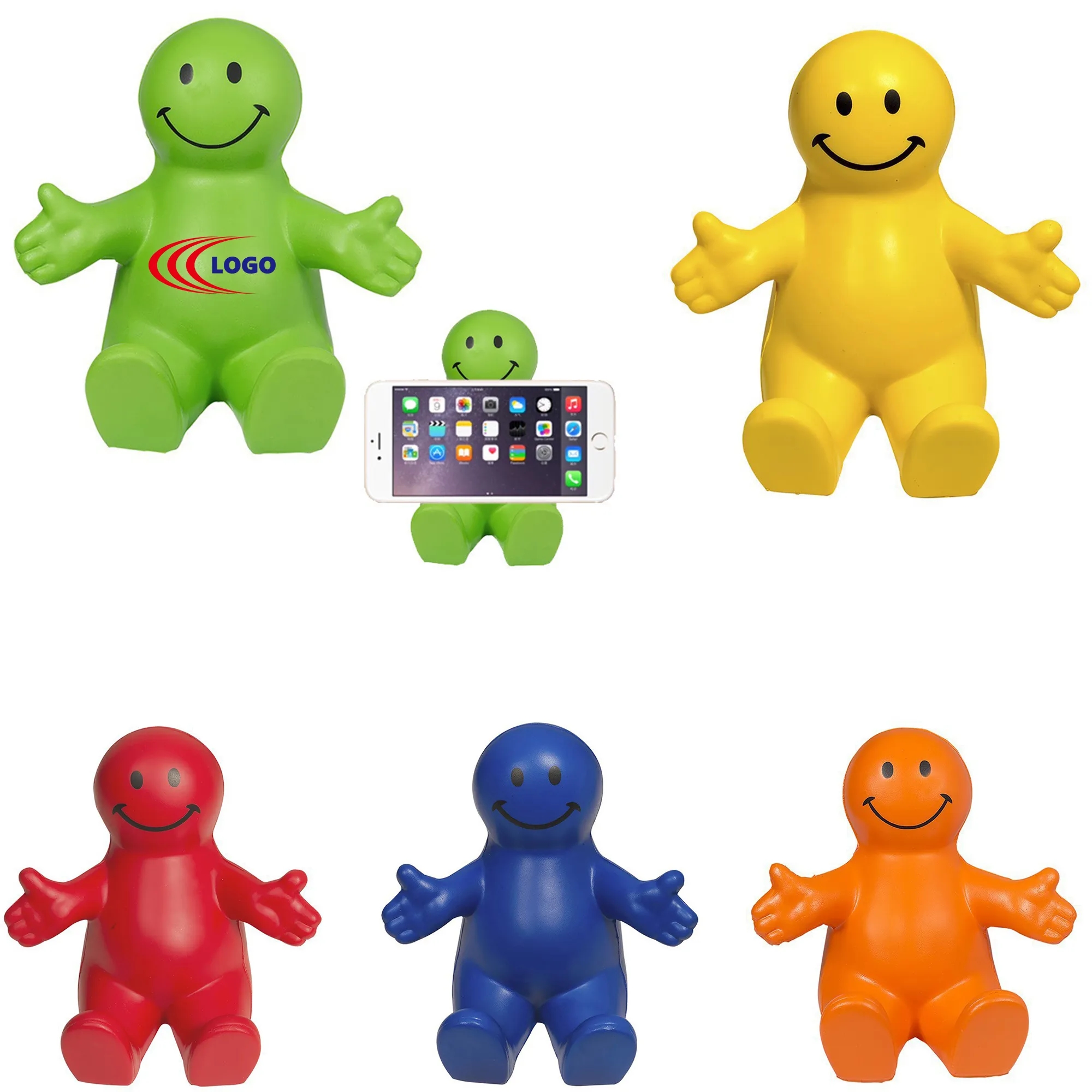 Smiley Face Guy Stress Reliever Phone Holders