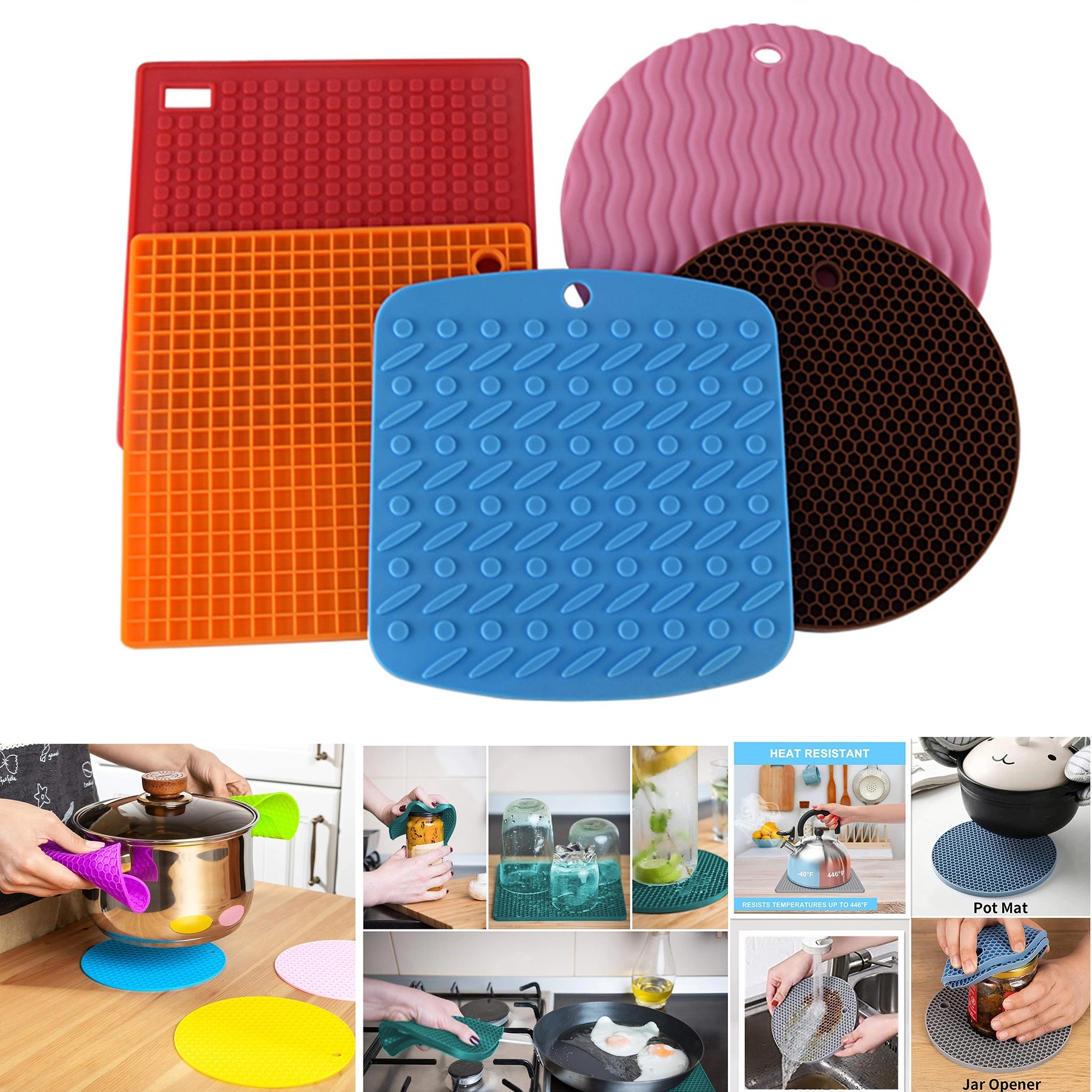 Funny Silicone Heat Resistant Mat Coasters For Drinking 4