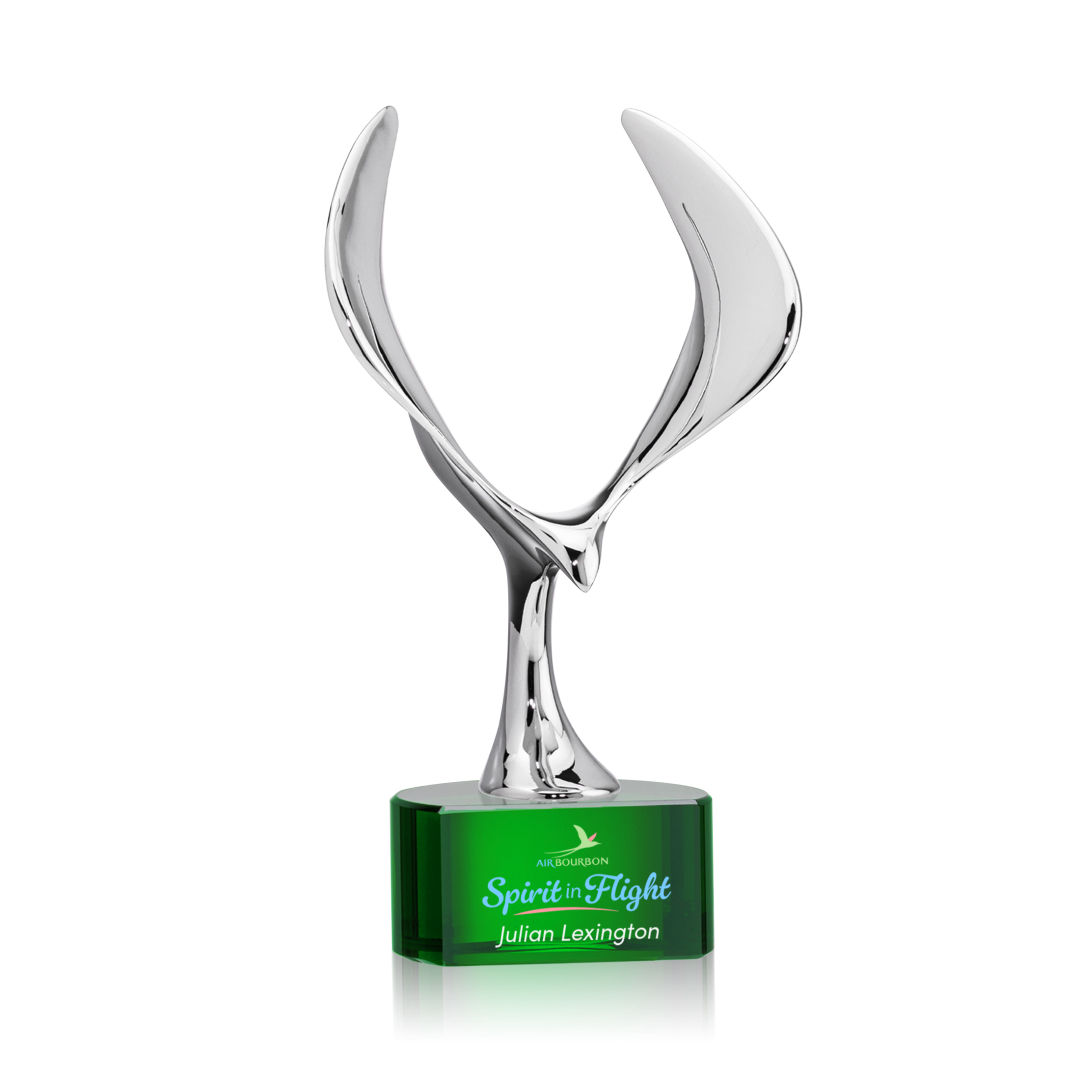 Maverick Eagle VividPrint™ Award on Paragon Base - Green 2