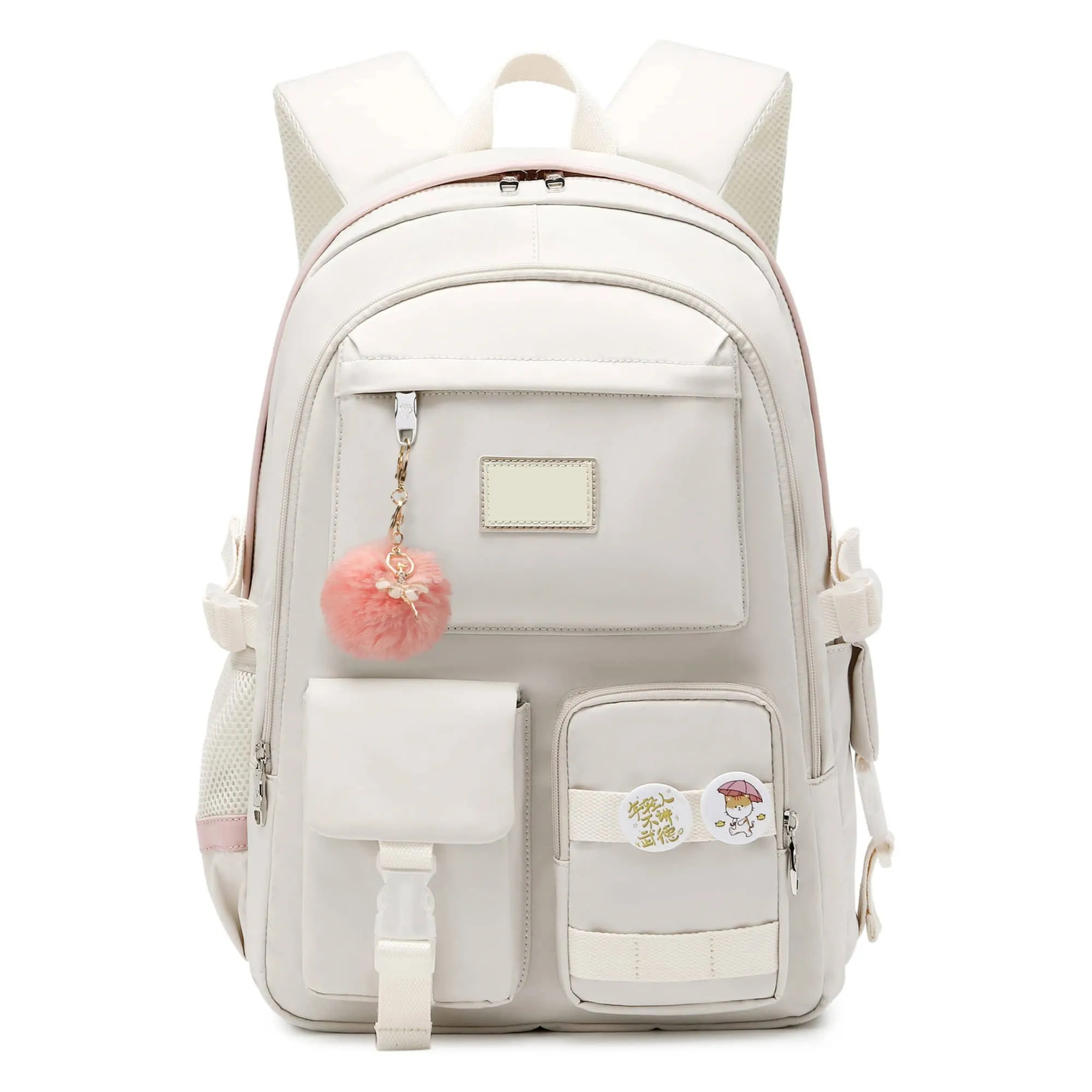 Custom Charming Pom-Pom Nylon Polyester Backpack 4