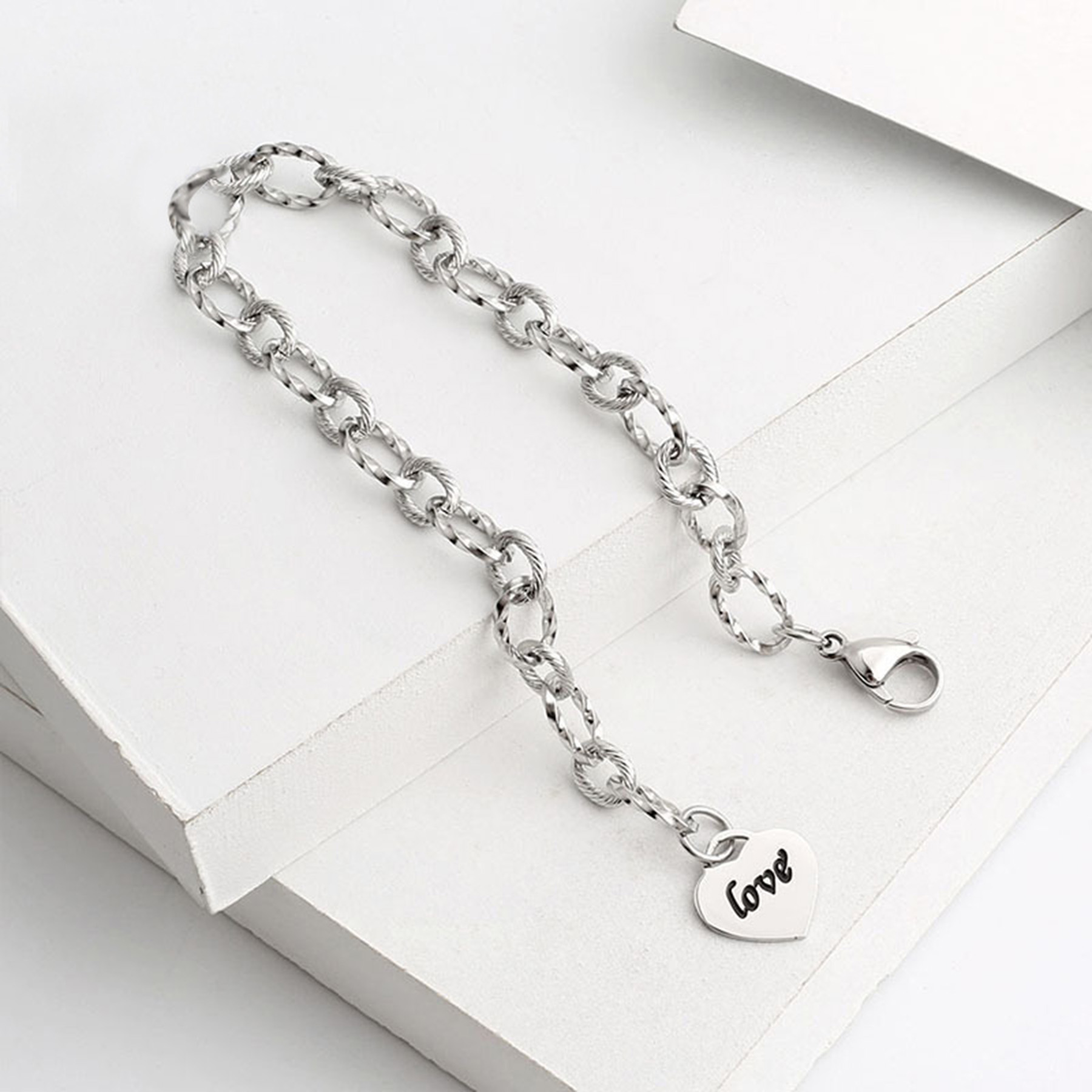 Heart Shape Chain Bracelet 4