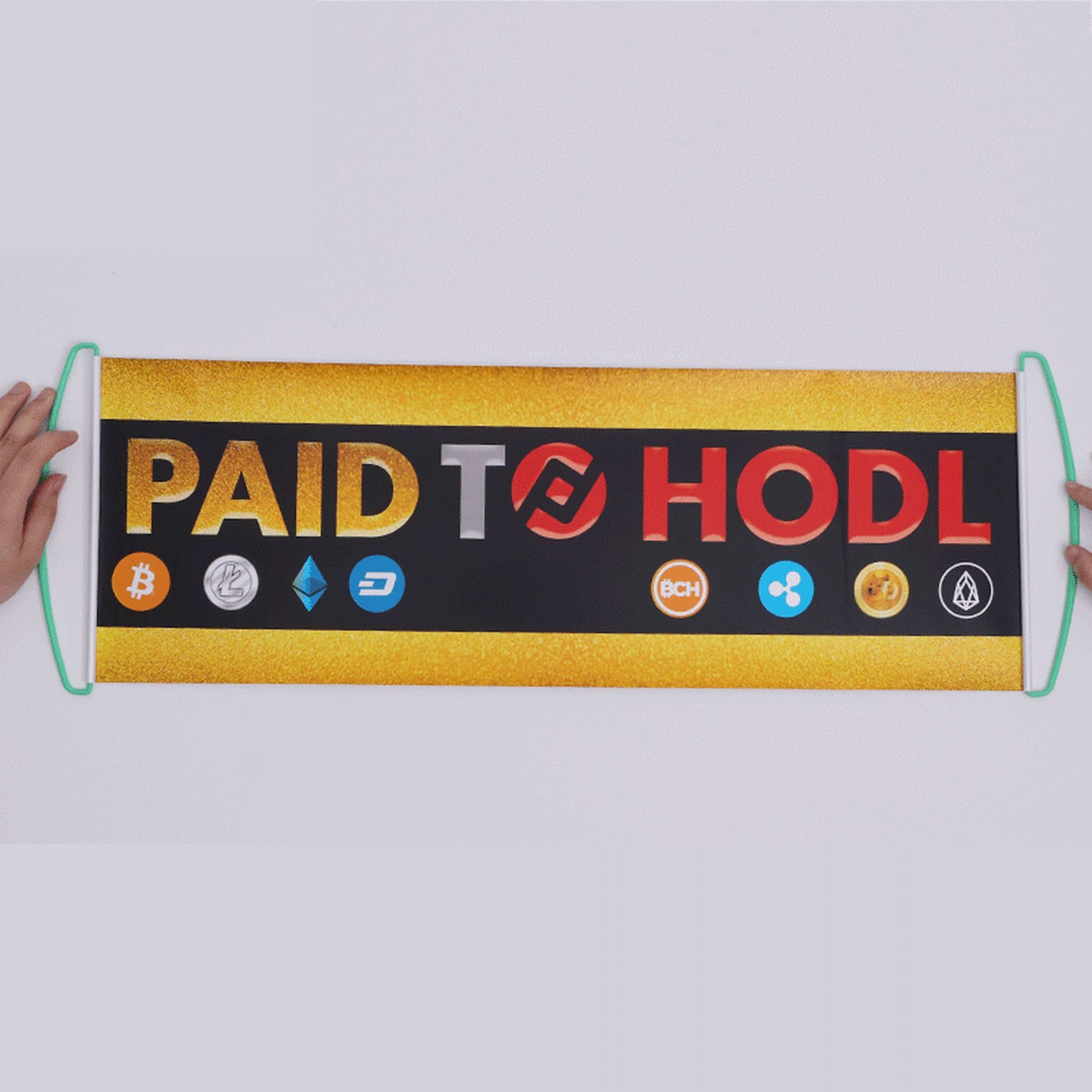 Rolling Up Banner Automatic Contraction Handheld Flag 4