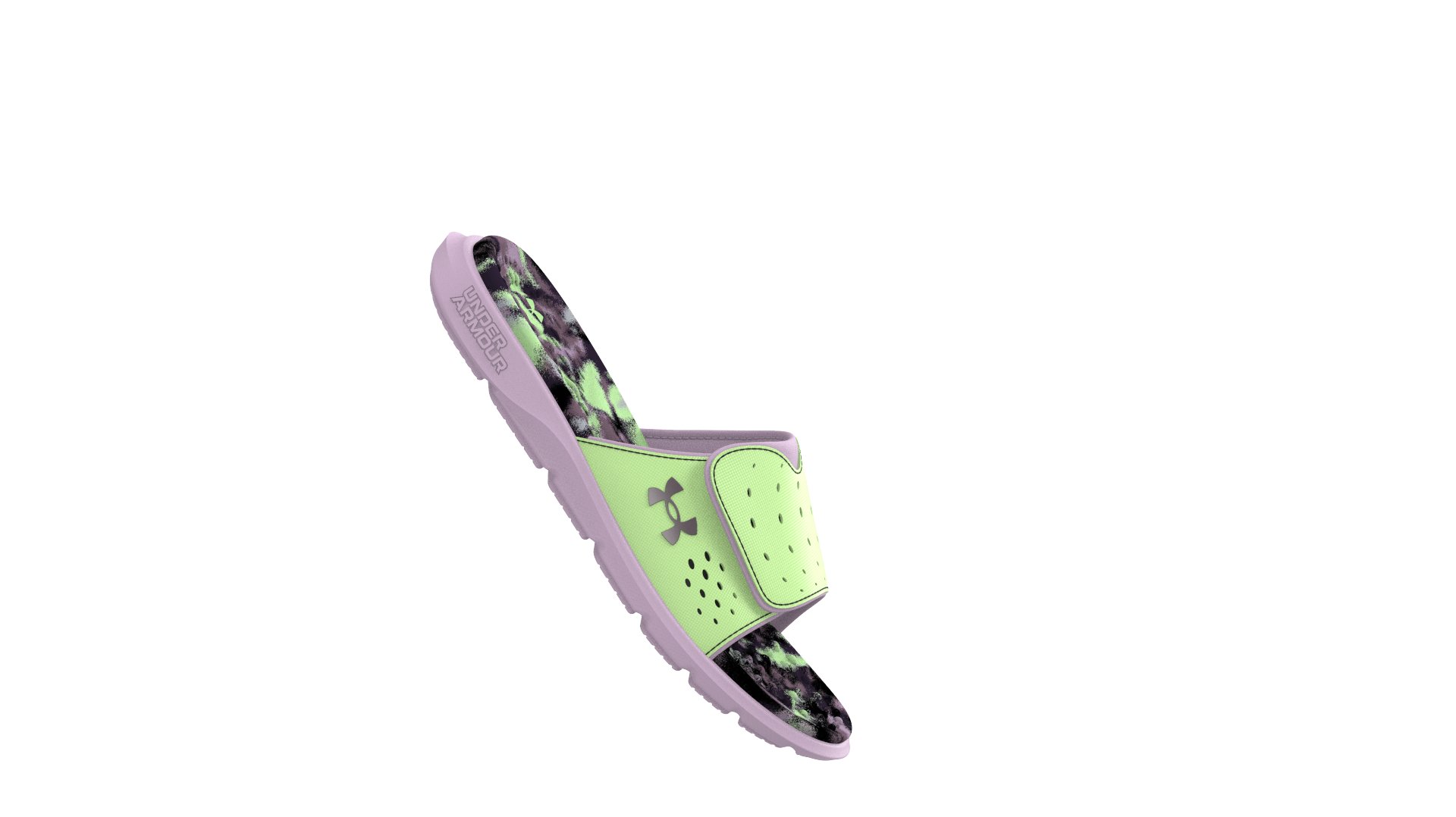 UA Ignite Pro Graphic Footbed Girls' Slides 5