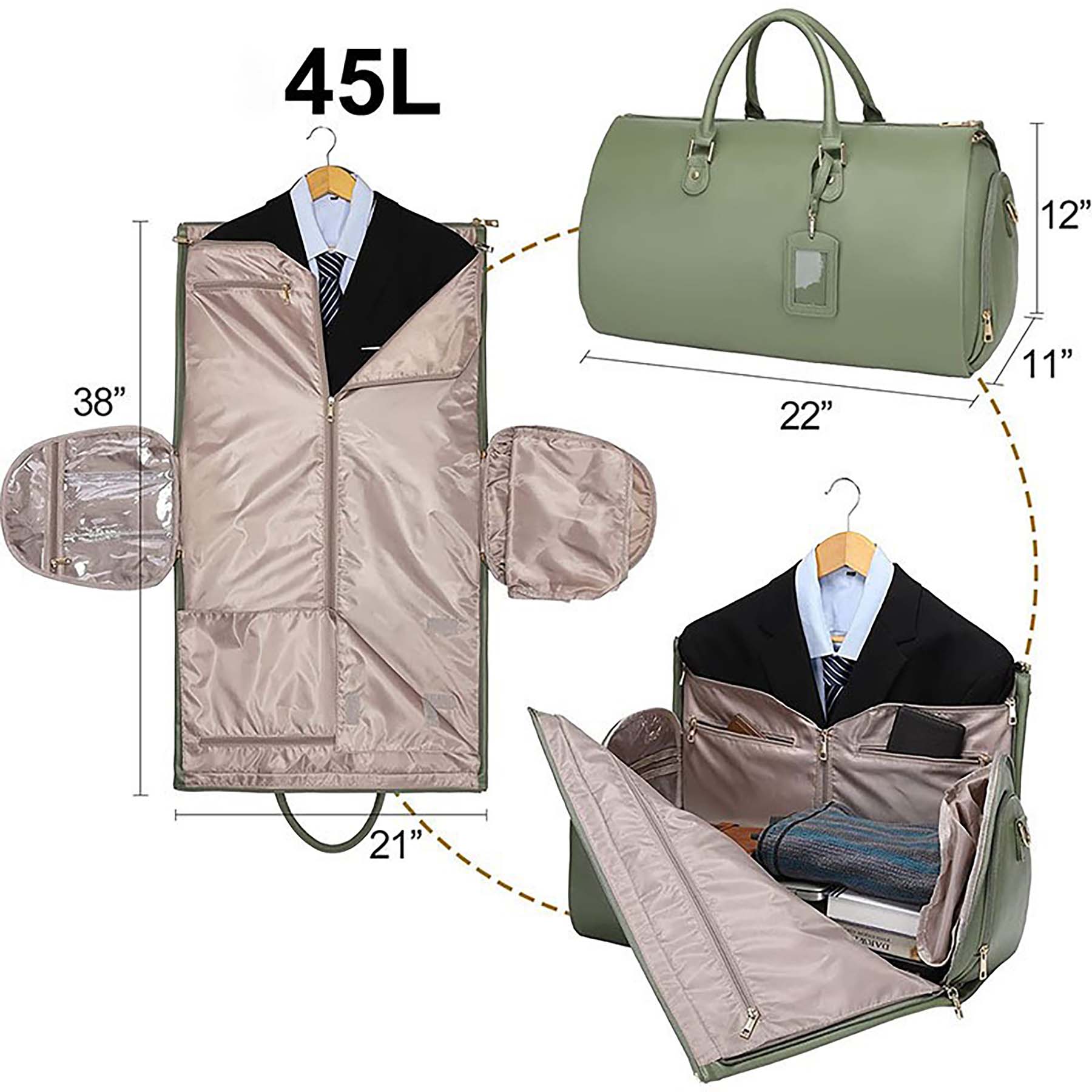 Leather Garment Bag 6