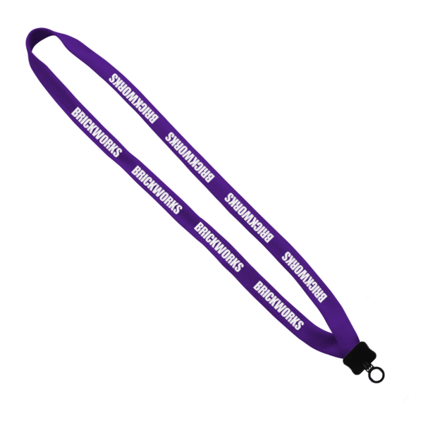 5/8" Polyester Lanyard with Plastic Clamshell & O-Ring