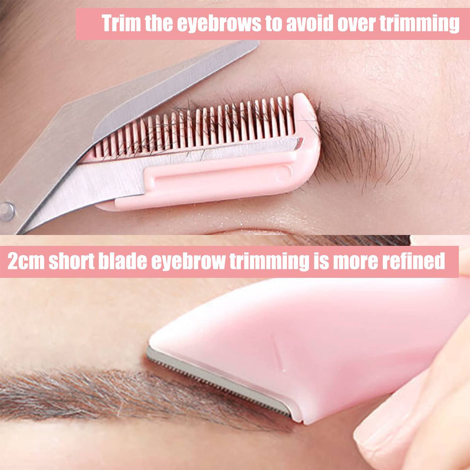 Eyebrow Trimmer Set Razor Scissors w/ Comb 5