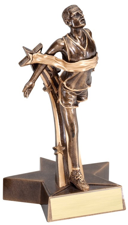 8 1/2" Tall Track Male Superstar Resin Award 3