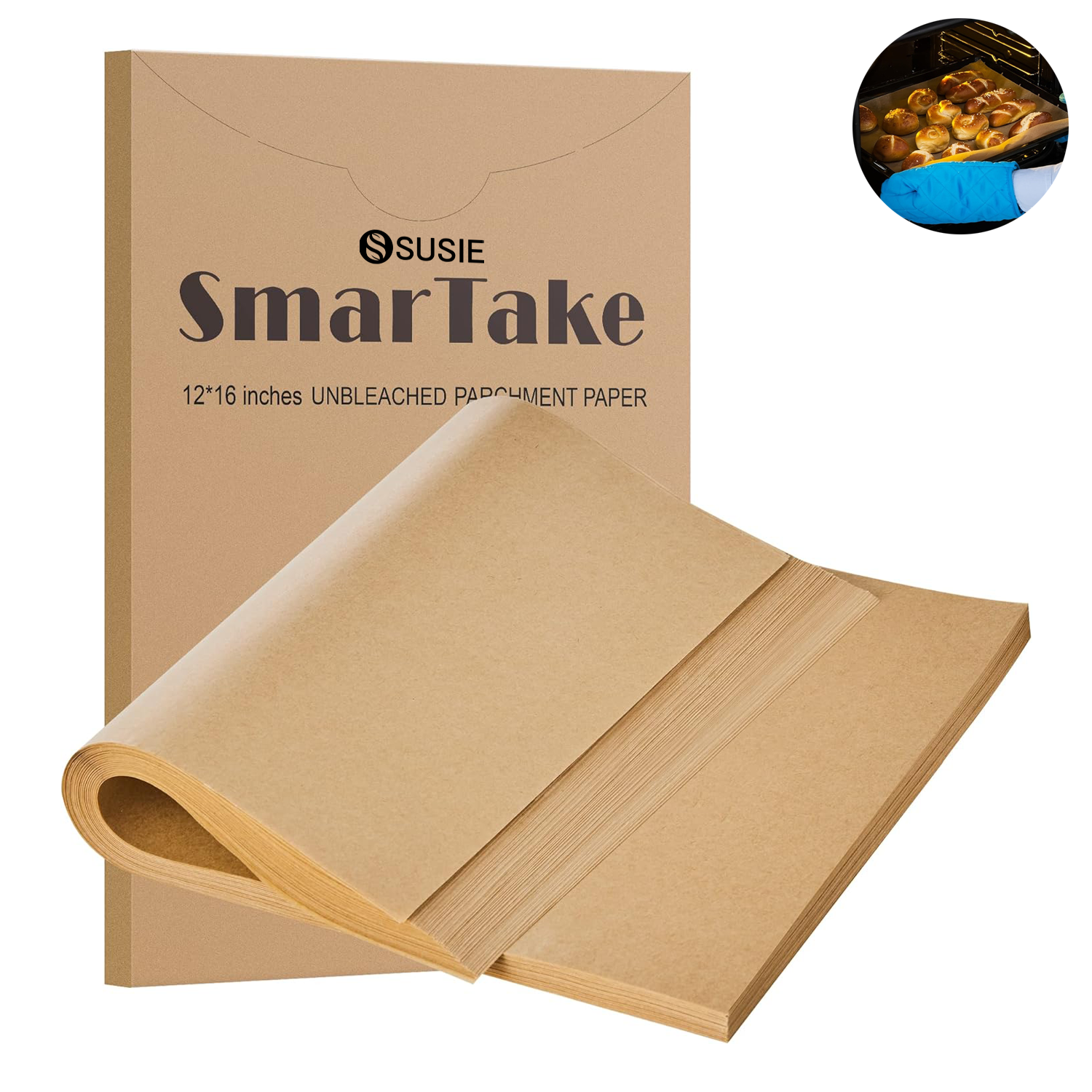 200 Pcs Non-Stick Parchment Paper Baking Sheets 2