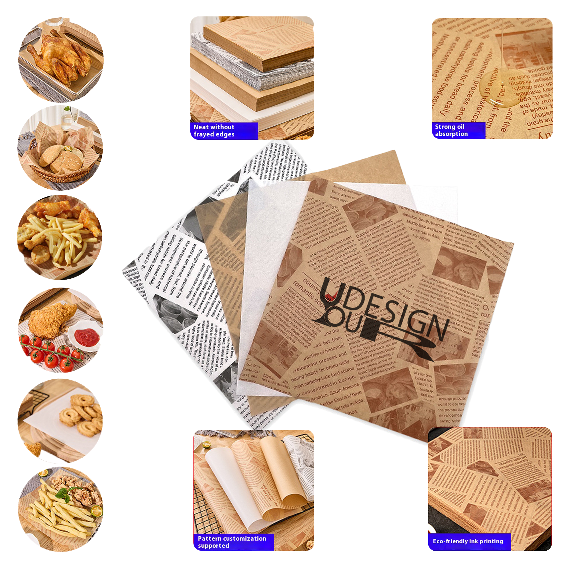 11.8x11.8in Sandwich & Burger Wraps 2