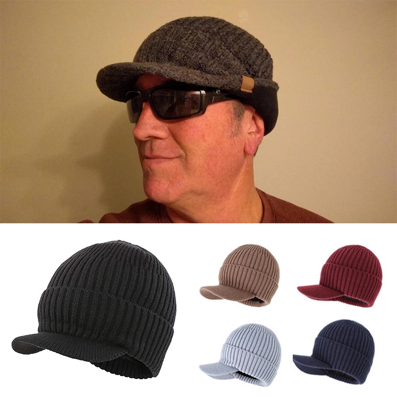 Winter warm heavy knitted beanie 2