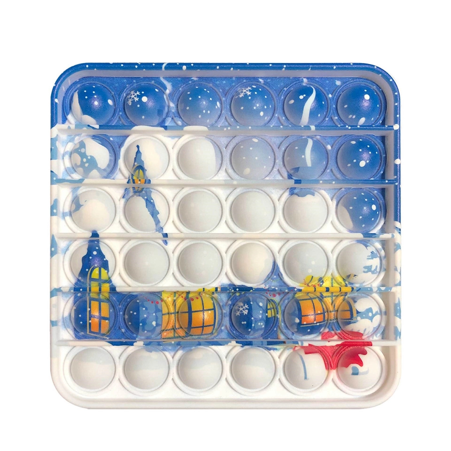 Square Full Color Print Push Pop Bubble Fidget Toy 7