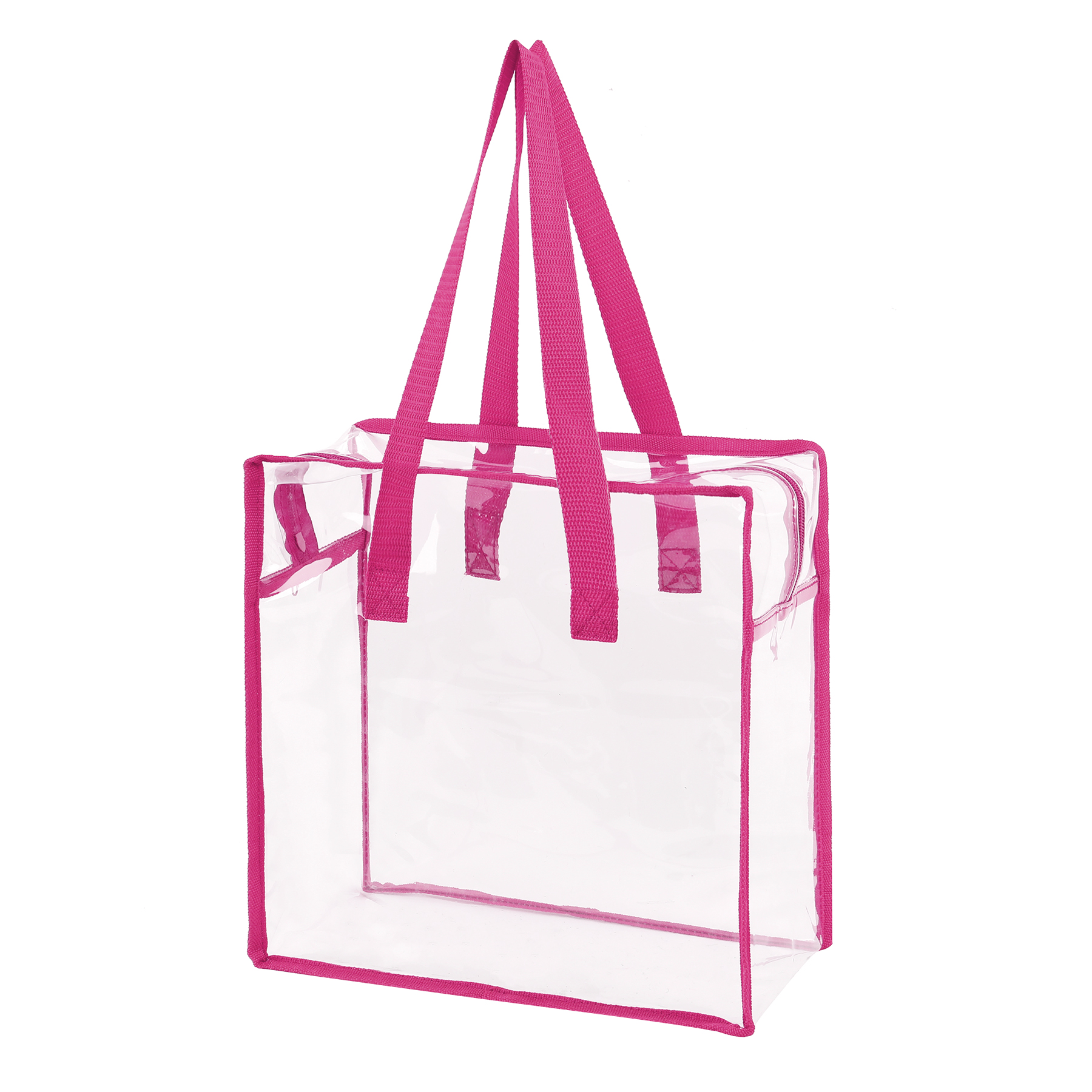 Clear Vinyl Stadium Compliant Zippered Tote Bag 16