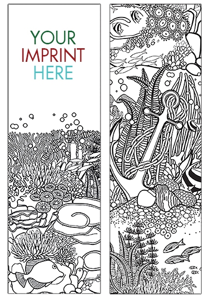 COLORING BOOKMARK - Oceans Bookmark 1