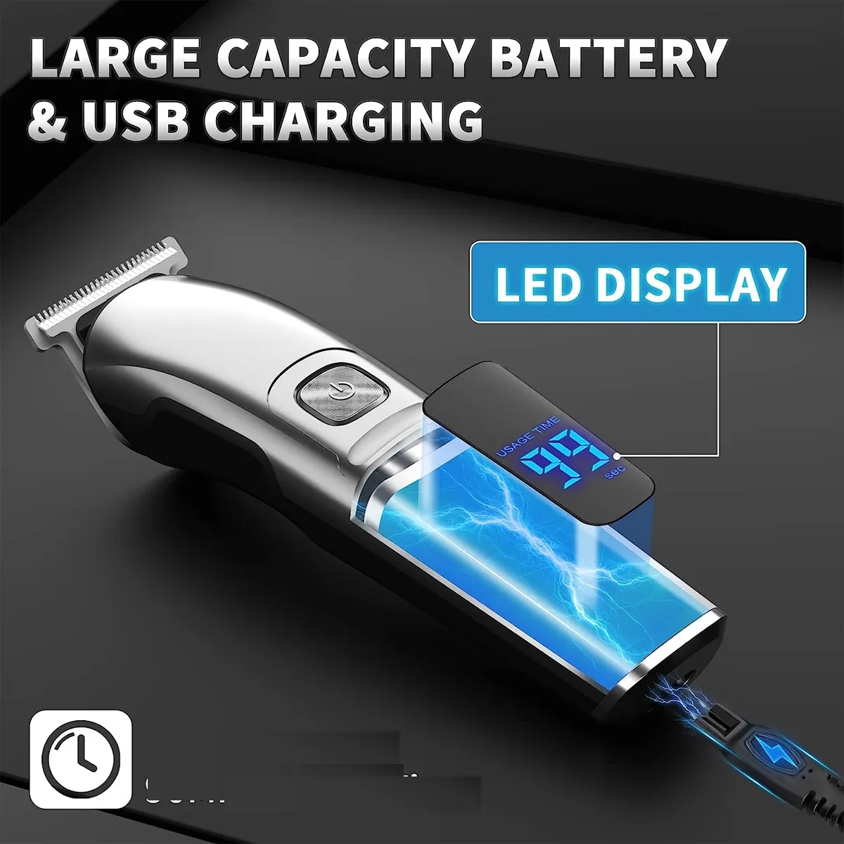 Waterproof Electric Hair Trimmer Beard Grooming Kit 4