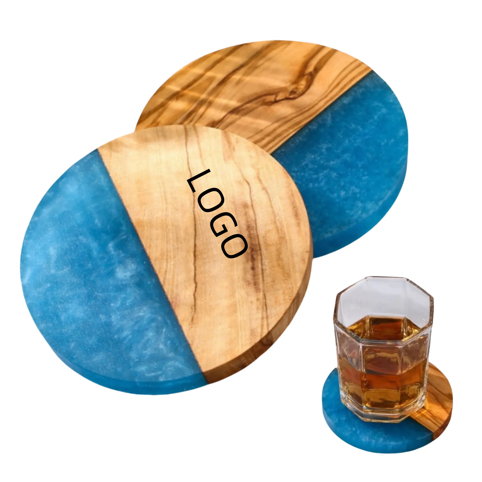 Round Resin Wood Coasters 2