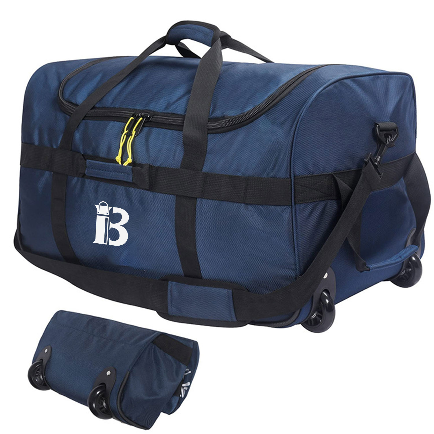 Large Capacity Foldable Waterproof Duffle Bag with Wheels 6