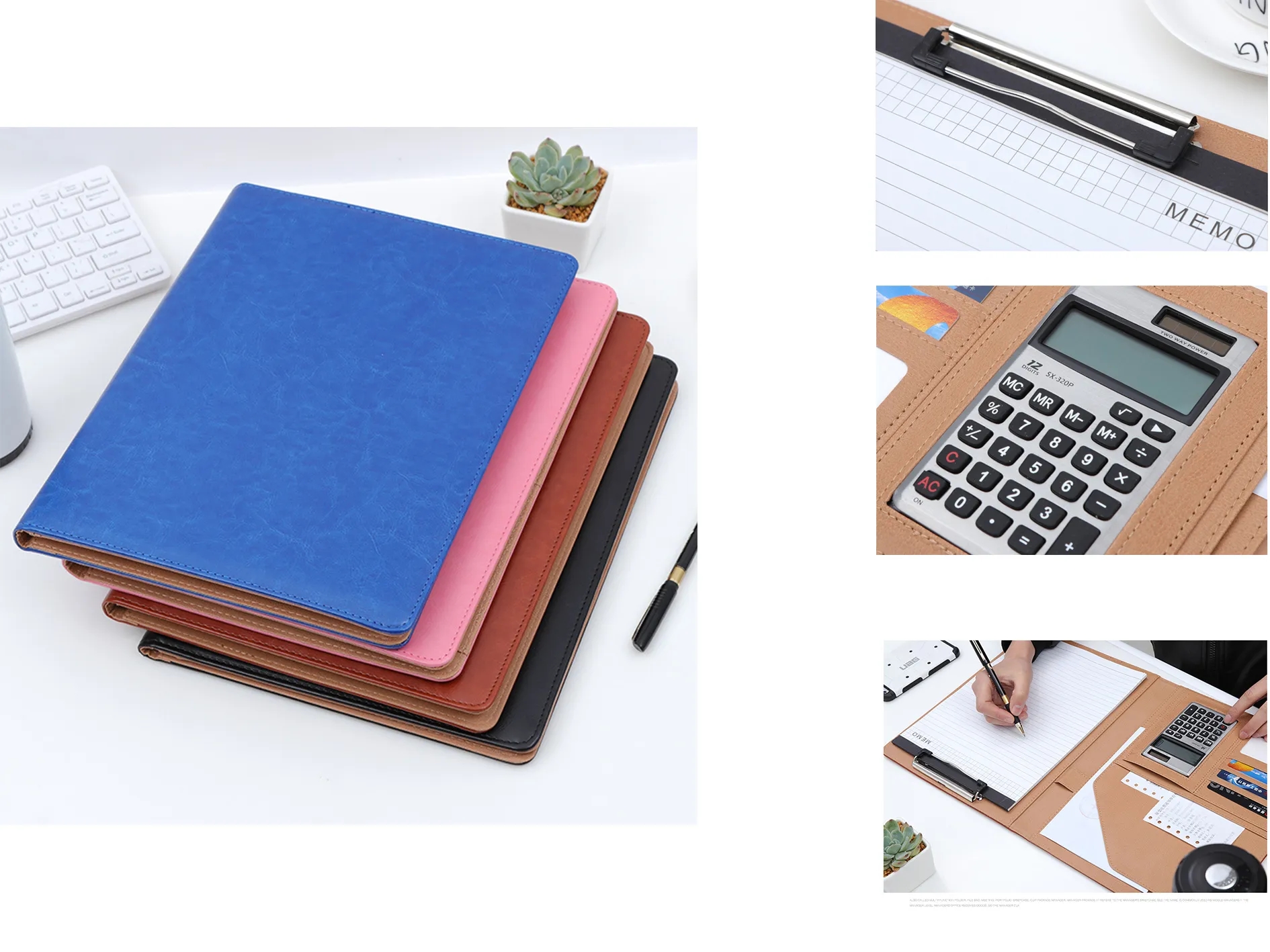 A4 PU Cover Folder with Calculator 2