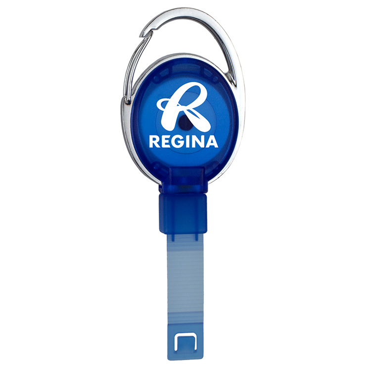 PVC FREE RECYCLED PLASTIC CARABINER BADGE REEL W/METAL CLIP (Patent US 11,974,638 B1) 24