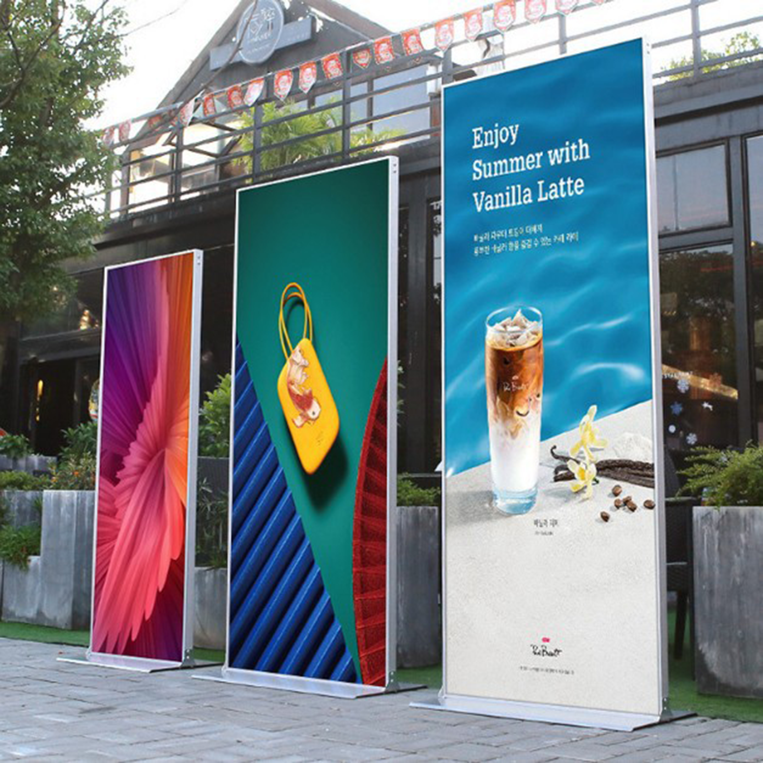 Display Rack Vertical Aluminum Alloy Double-Sided Poster 3