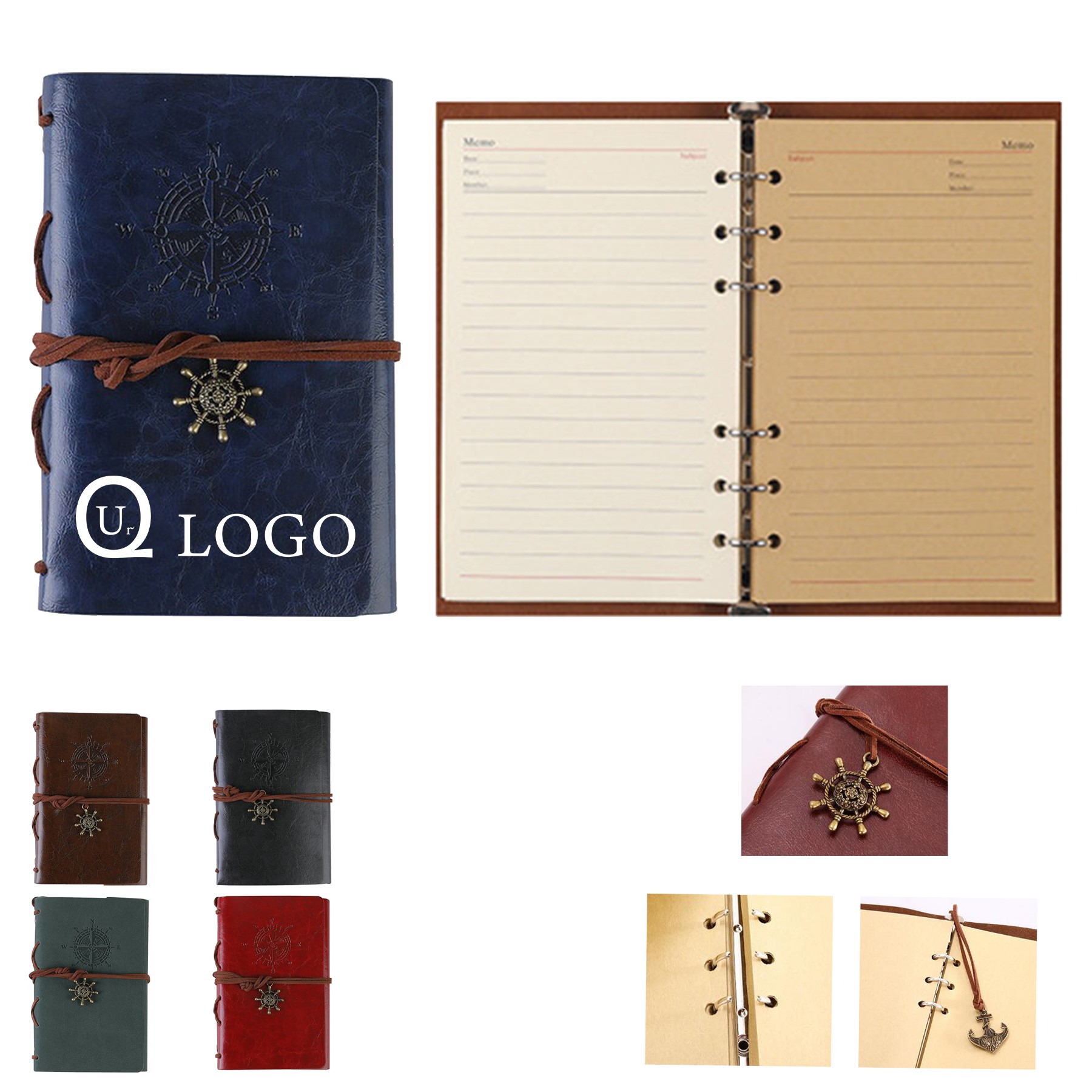Vintage Notebook 150 High-Quality Kraft Pages