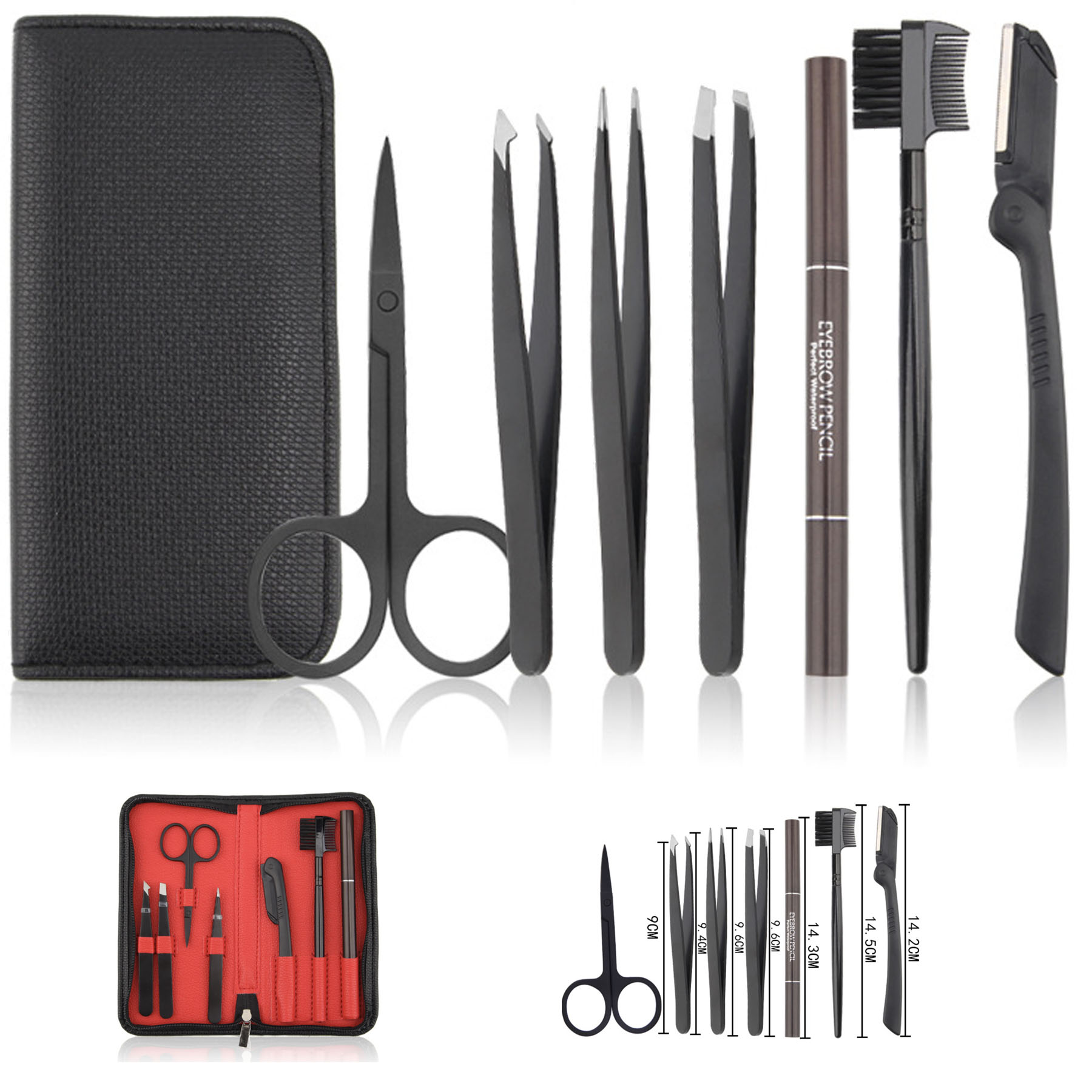 7 in1 Multipurpose Eyebrow Tweezers Kit