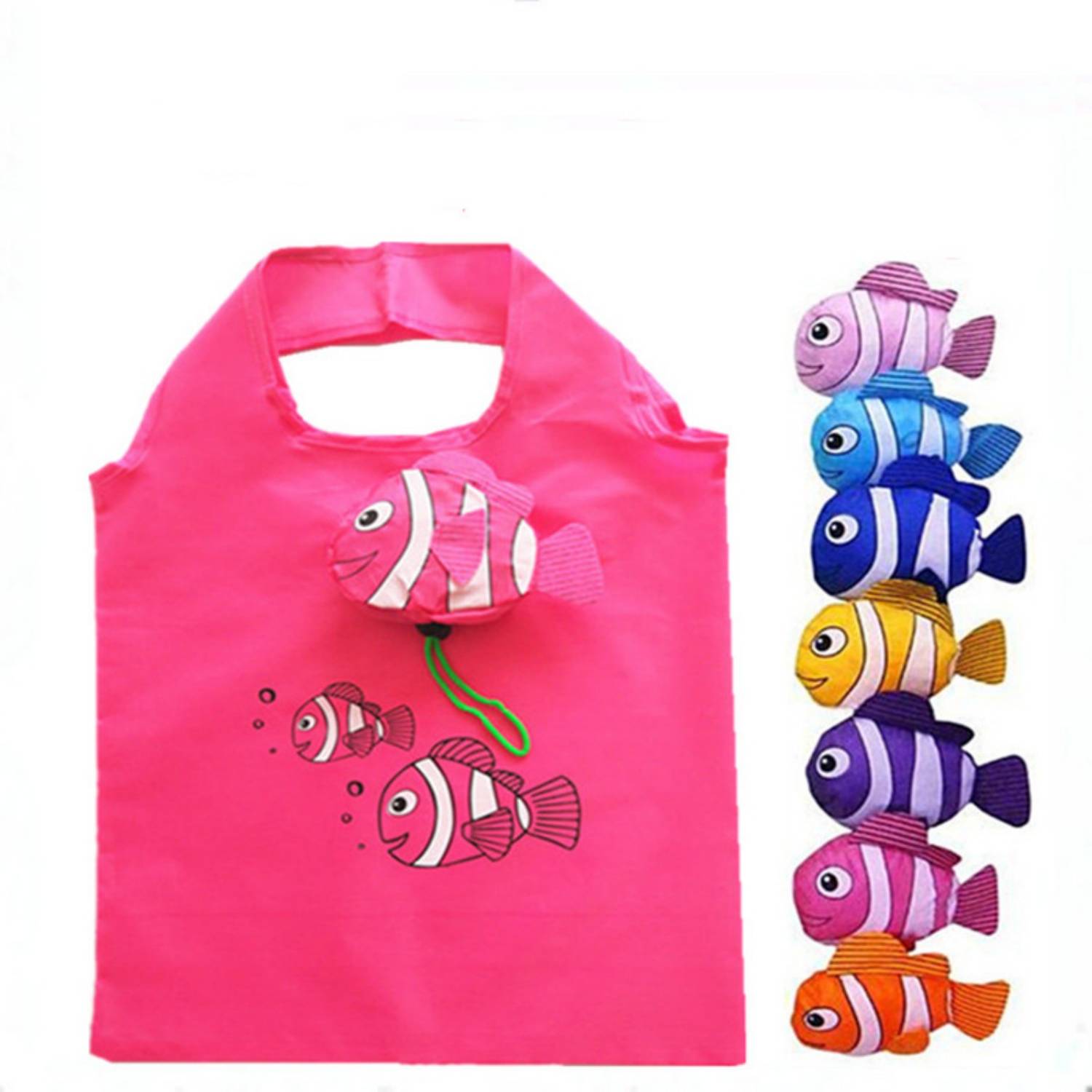 Foldable fish grocery tote bags 2