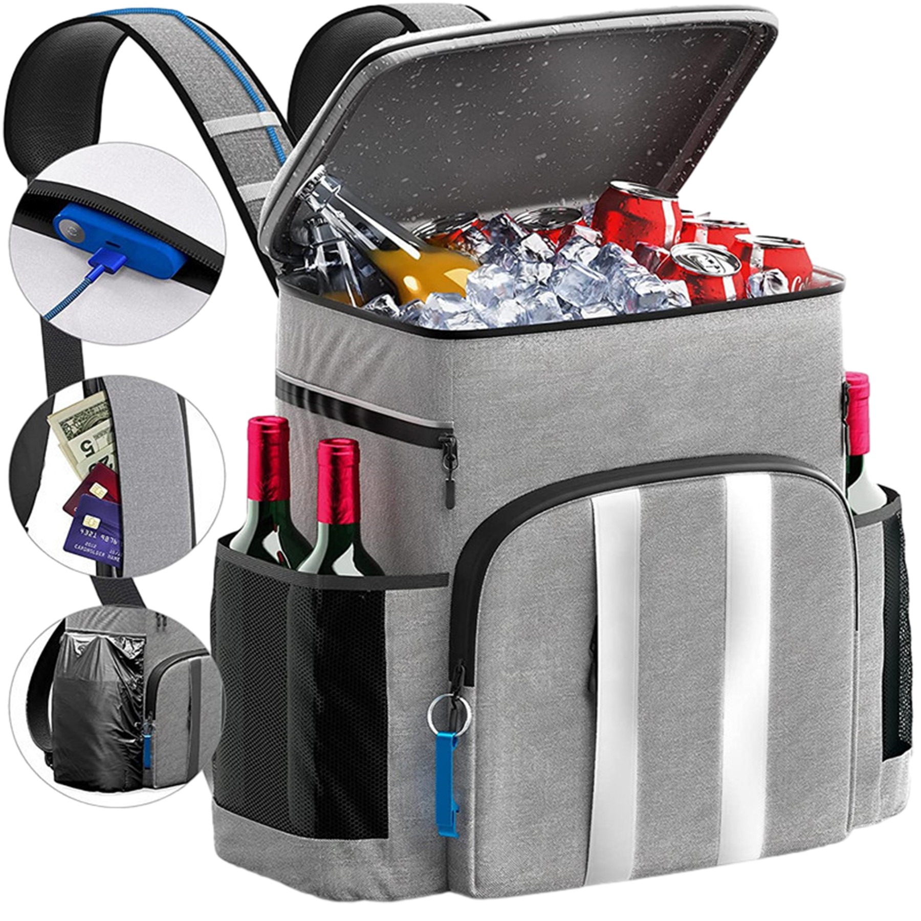 Outdoor Large Capacity Picnic Insulated Backpack 4
