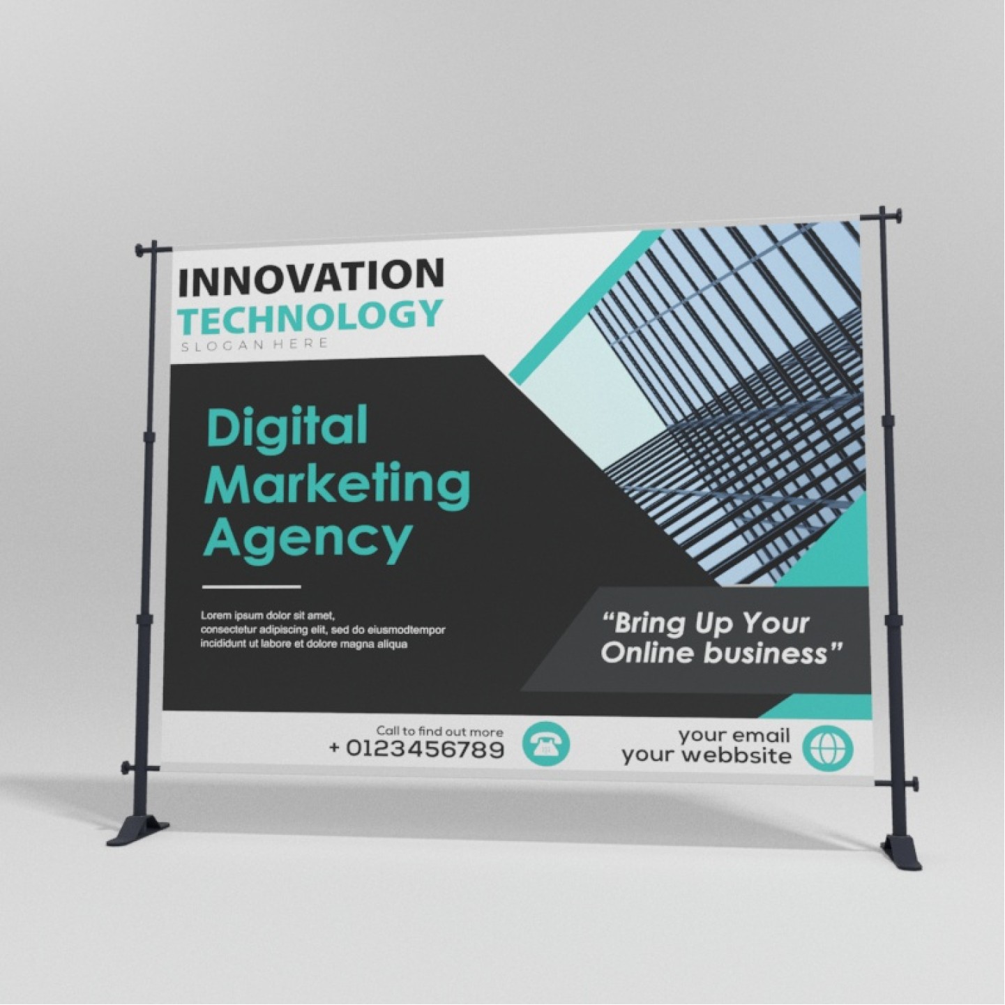 Adjustable Step and Repeat Backdrop Banner Stand 8' x 10' 2