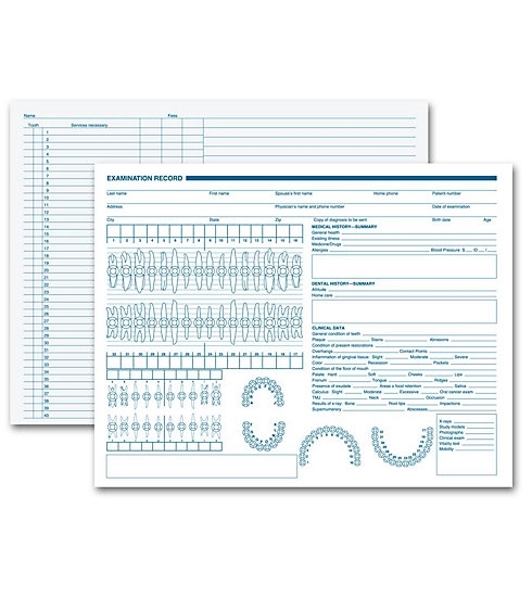 Dental Exam Record, Primary Arch & Geometric Diagrams 1
