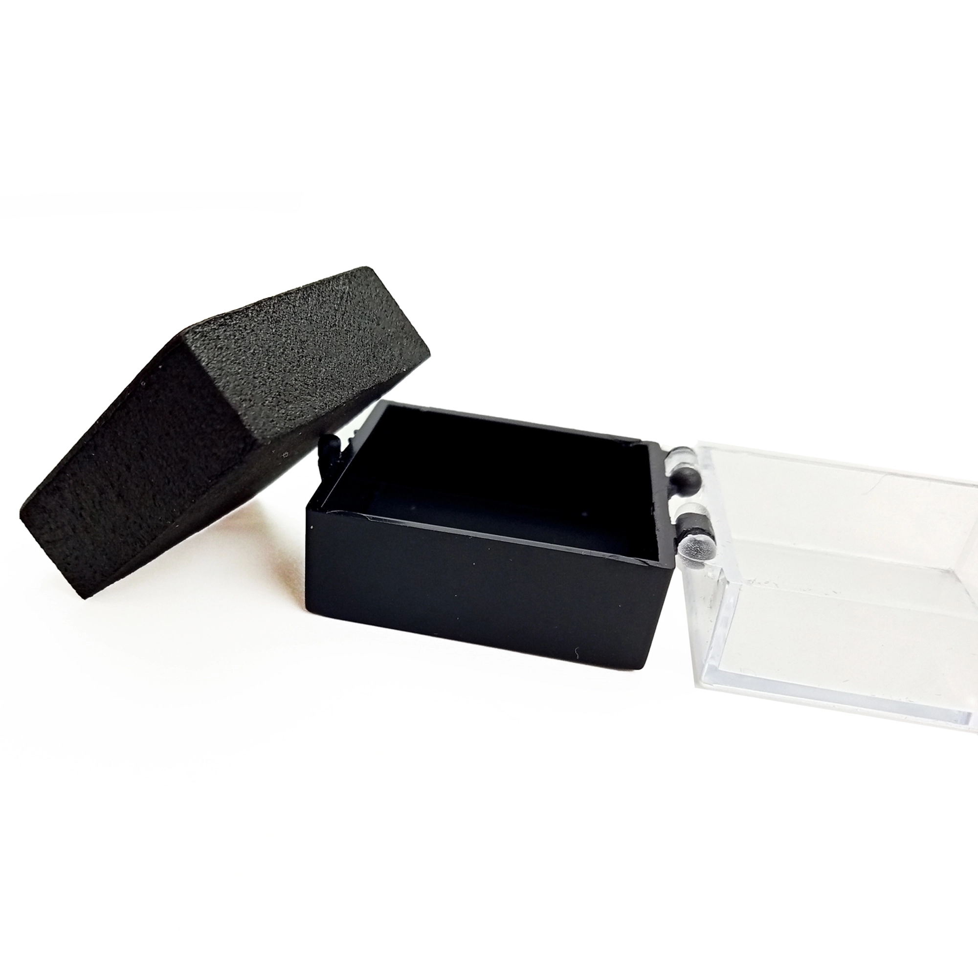 Clear Lapel Pin Box With Lid Velvet Sleeve Protector 2