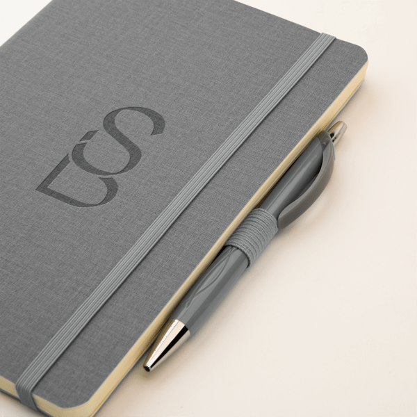 Crosshatch PU Notebook With Pen 11