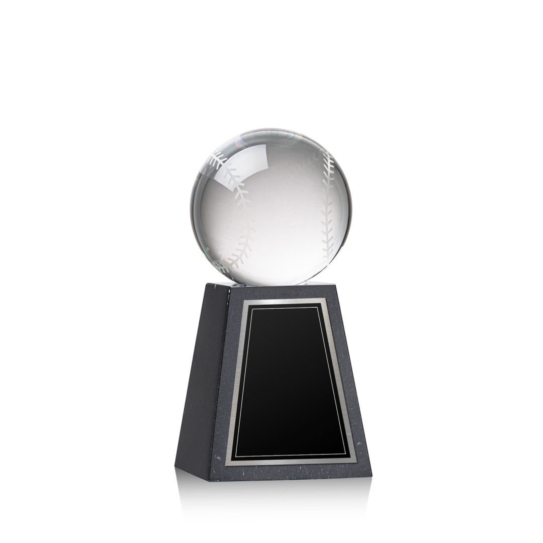 Baseball Award on Tall Marble Base 4
